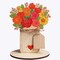 Spring Mother's Day Flowers Crafts, Wooden Flower Card, DIY Mothers Day Gift for Mum Grandma, Blank Flower Card, Wood Ornaments Flower Embellishments Wooden Slices Home Decoration